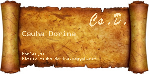 Csuha Dorina névjegykártya