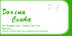 dorina csuha business card